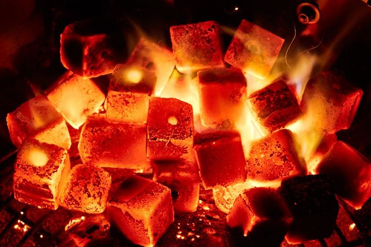 Coconut shell charcoal briquettes