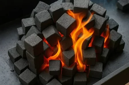sustainable coconut charcoal briquettes